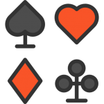 playing card suits icon 