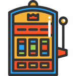 Slot machine image in retro style