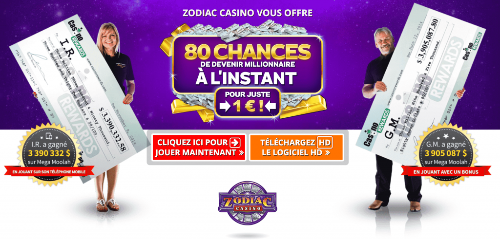 Zodiac casino Canada bonus de bienvenue