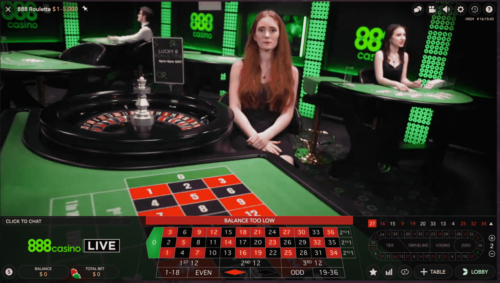 888casino live roulette