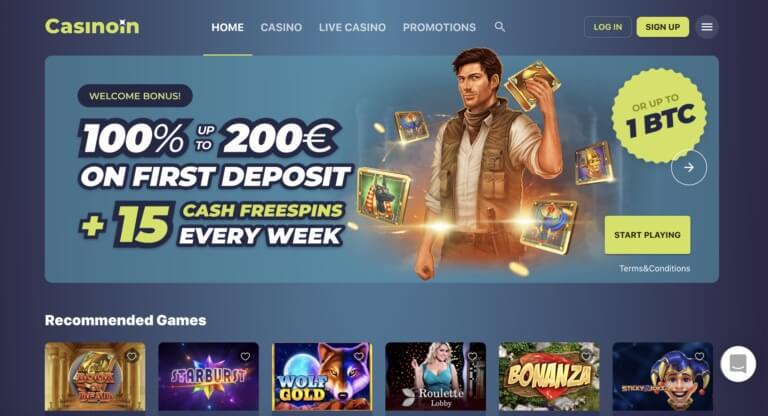 Casinoin Welcome bonus