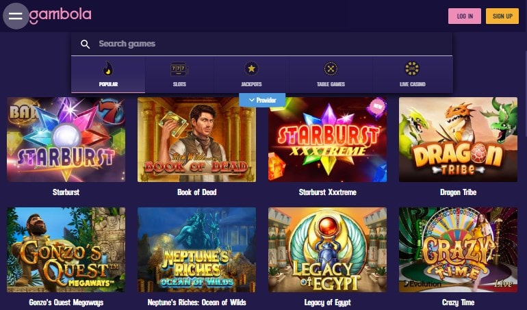 Gambola Casino Games