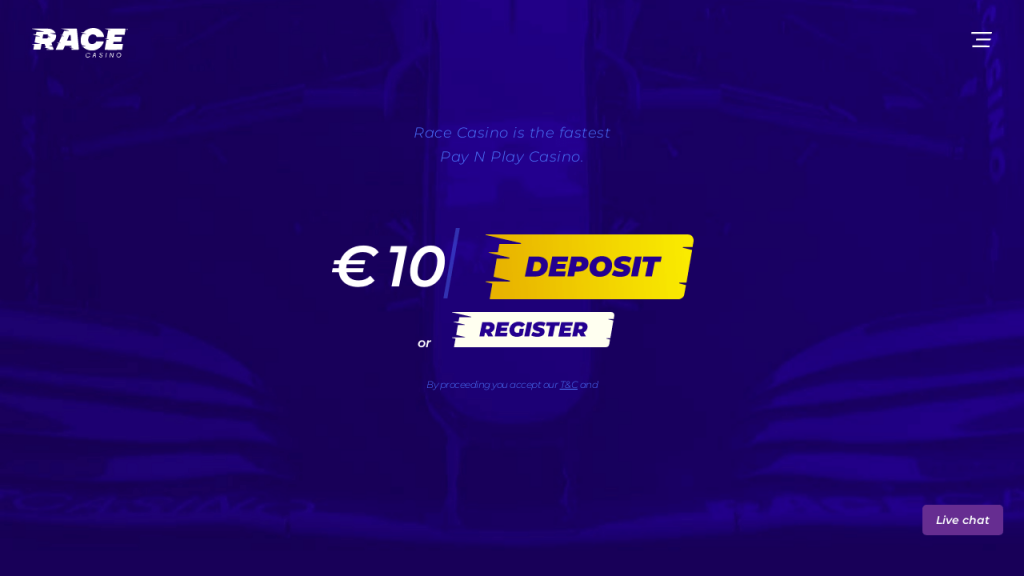 race casino bonus