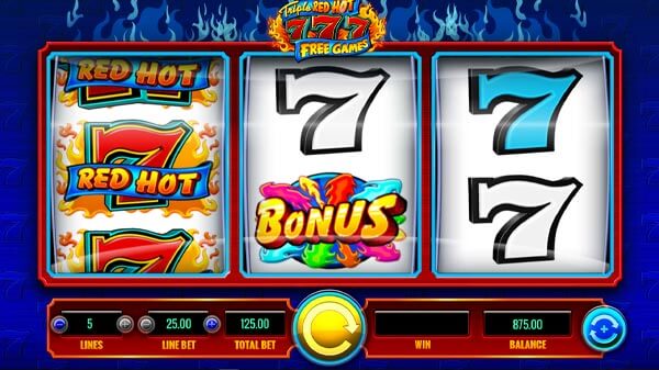 triple red hot 777 slot machine