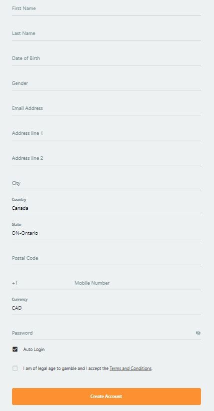 Nostalgia Casino Registration Step 2