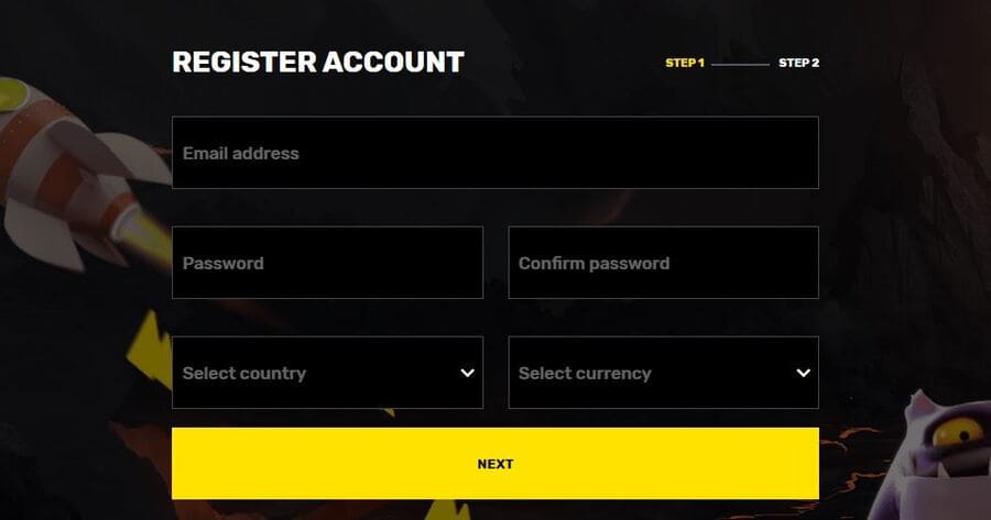 Hyper Casino Registration Step 2