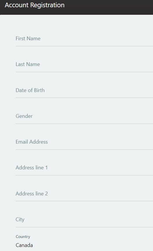 Grand Mondial Registration Step 2