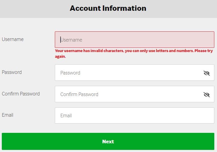 Betway Registration Step 3