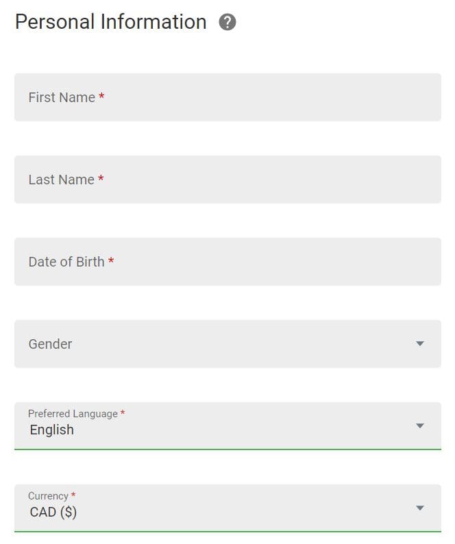 Lucky Nugget Registration Step 3