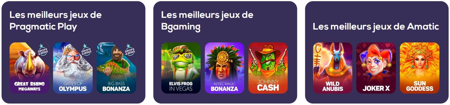 Wild Fortune Jeux