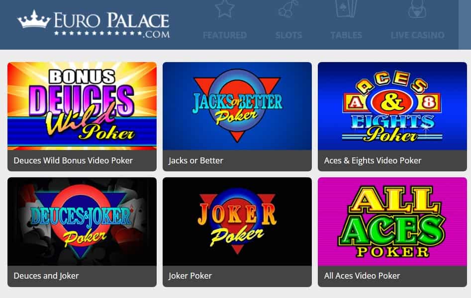 Euro Palace Video Poker