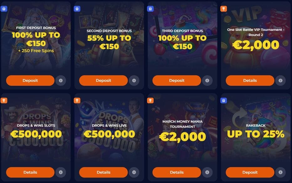 Nine Casino Bonuses