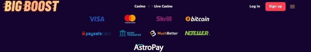 BigBoost Casino Payments