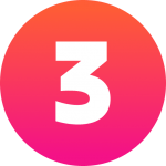 Number three icon image