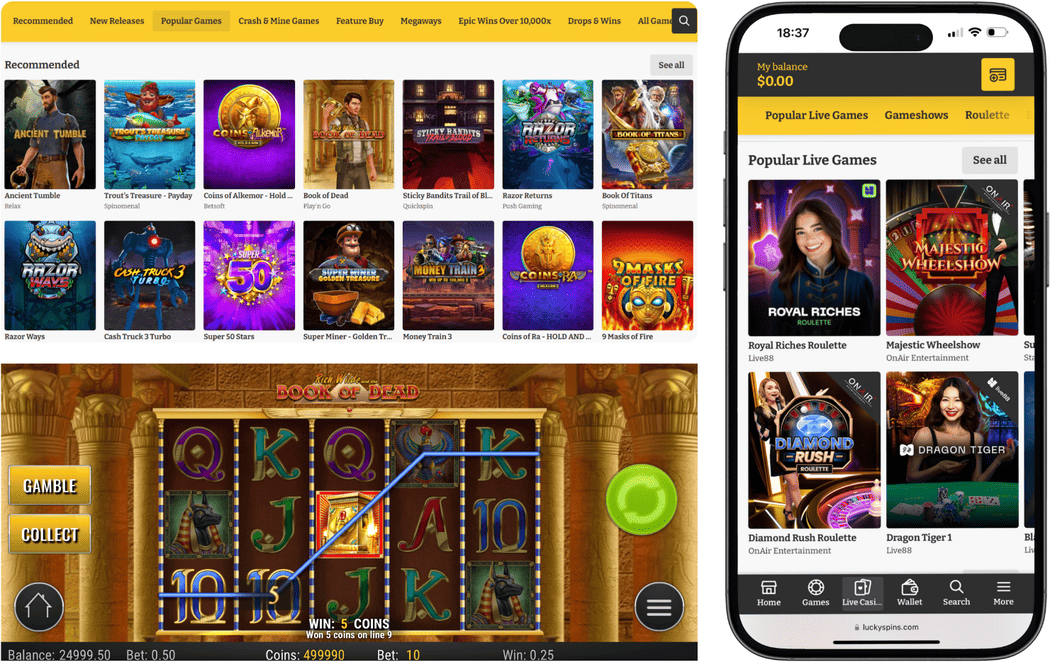 Lucky Spins Casino games screenshots