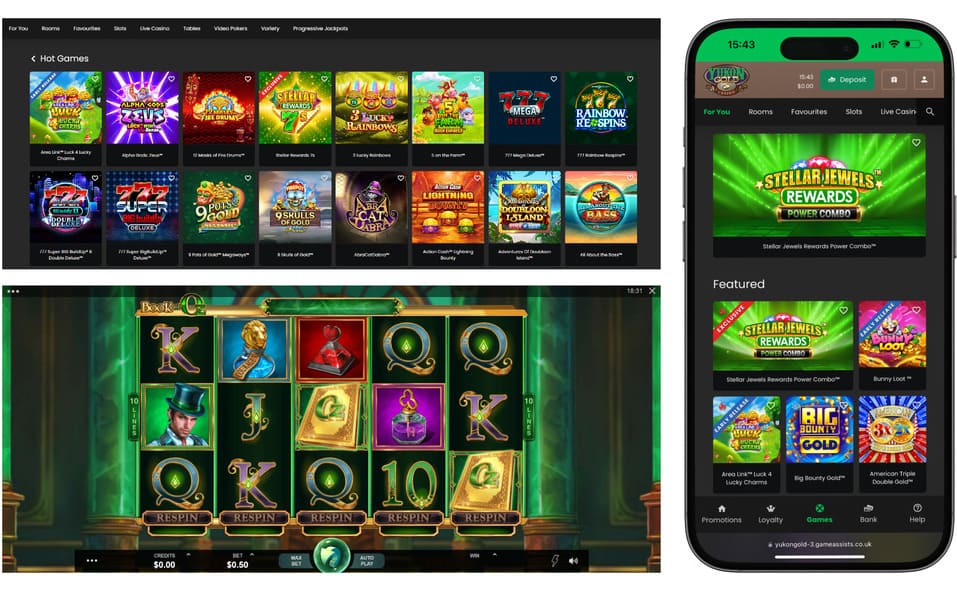 Yukon Gold Casino games screenshots