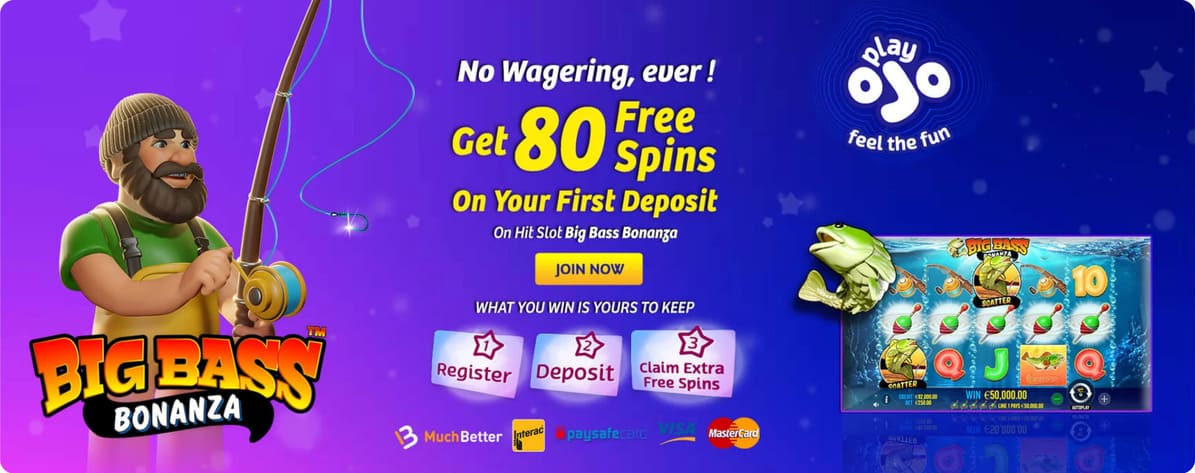 PlayOJO Casino exclusive bonus offer banner