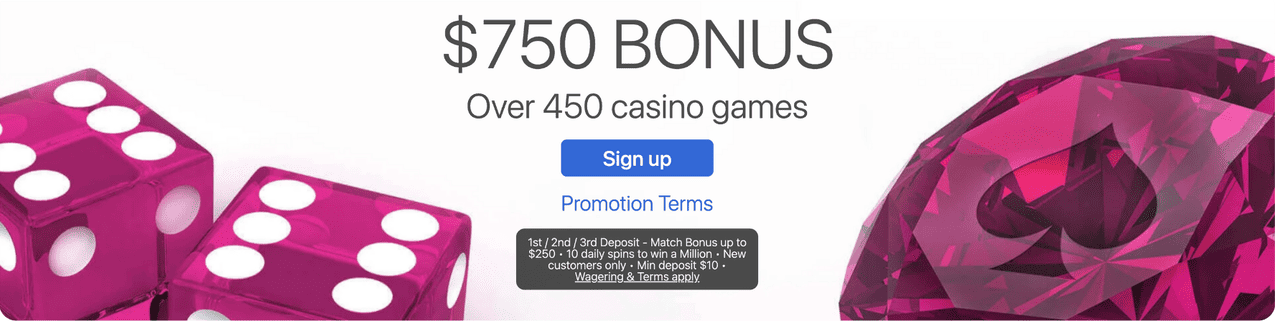 Ruby Fortune Casino sign-up bonus offer banner