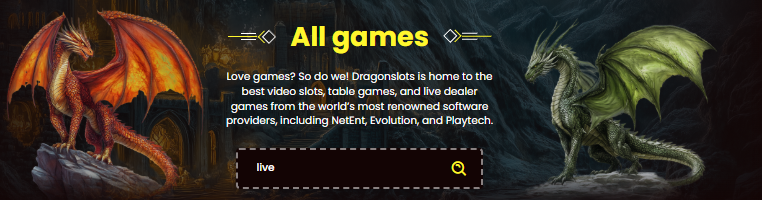 Games at DragonSlots Casino