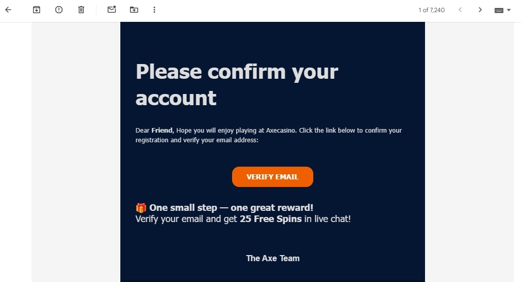axe casino veryfication
