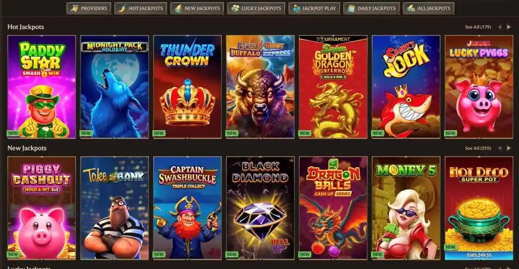 realz casino jackpots