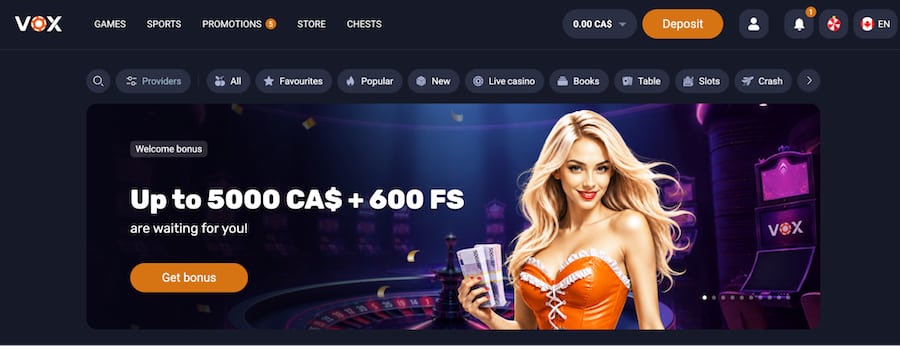 vox casino canada