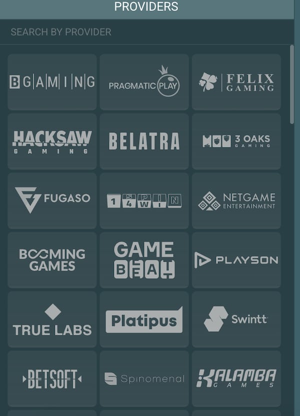 22casino providers