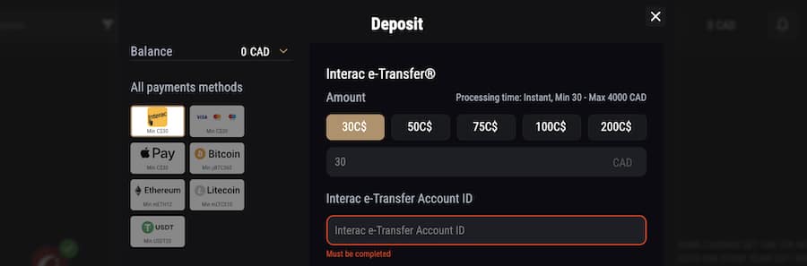 king billy casino payments